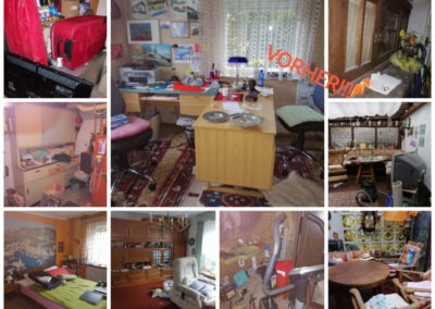 collage wohnung vor Räumung