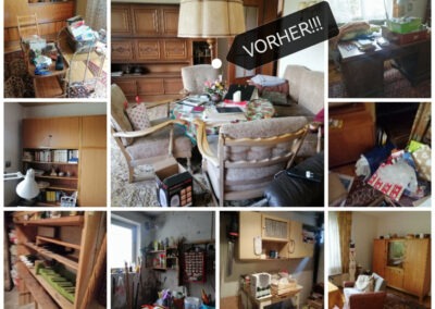 collage vier - wohnung vor Räumung